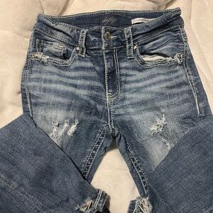 Daytrip Blue Distressed Boyfriend Jeans